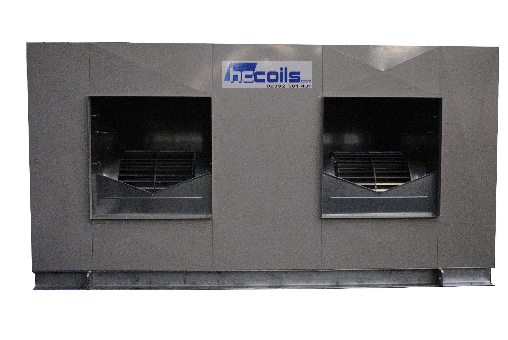 Bespoke Centrifugal Fan Dry Air Cooler with twin centrifugal fan discharge openings