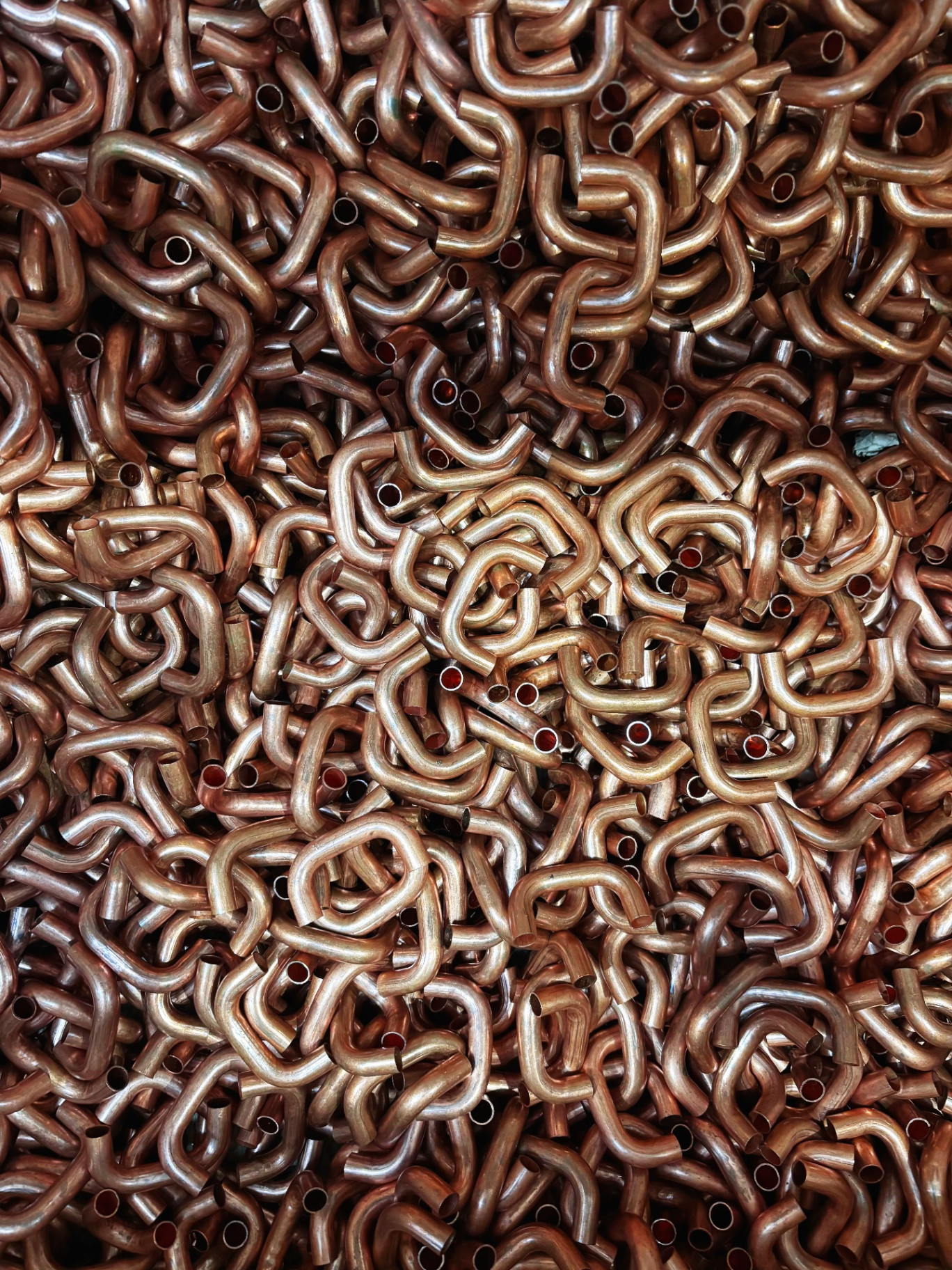 Batch of copper return bends prepared for HC Coils heat exchanger production