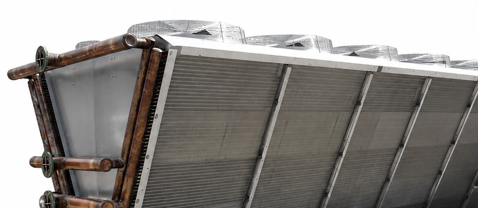 Bespoke V Configuration Dry Air Coolers manufactured by HC Coils