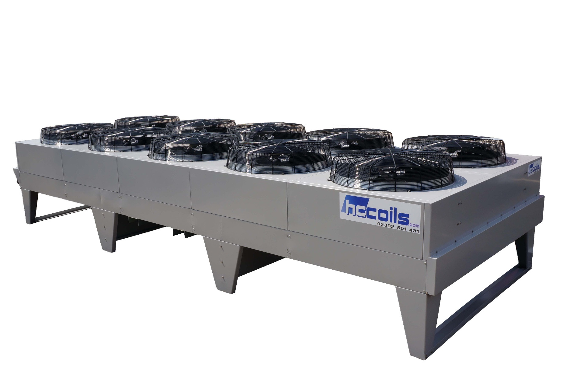 Bespoke Vertical Air Flow Dry Air Cooler with top-mounted axial fans